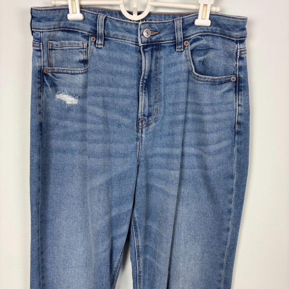 American Eagle Stretch Mom Jean Women’s 10 Long Distressed High Rise - Picture 8 of 8